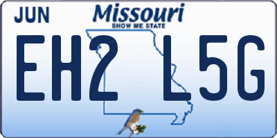 MO license plate EH2L5G