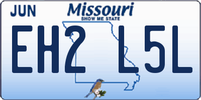 MO license plate EH2L5L