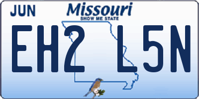 MO license plate EH2L5N