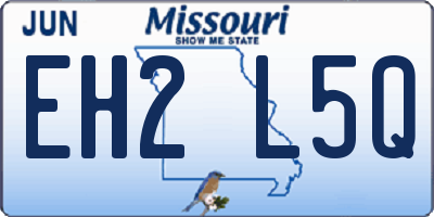 MO license plate EH2L5Q