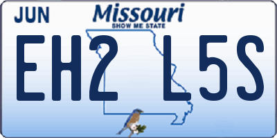 MO license plate EH2L5S