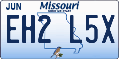 MO license plate EH2L5X