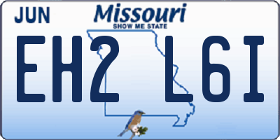 MO license plate EH2L6I