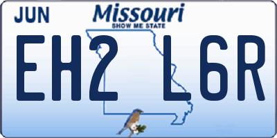 MO license plate EH2L6R