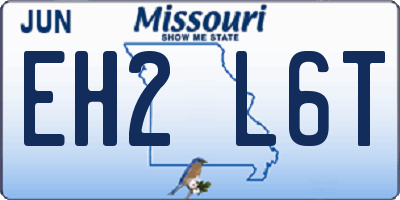 MO license plate EH2L6T