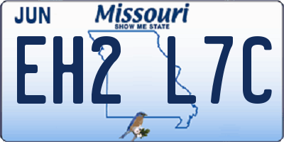 MO license plate EH2L7C