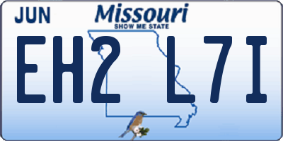 MO license plate EH2L7I