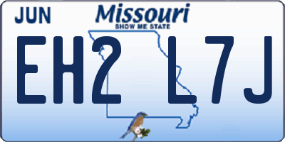 MO license plate EH2L7J