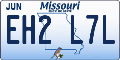 MO license plate EH2L7L