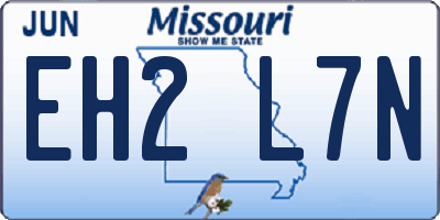 MO license plate EH2L7N