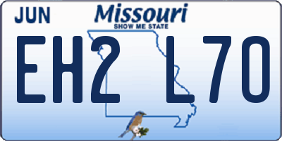 MO license plate EH2L7O