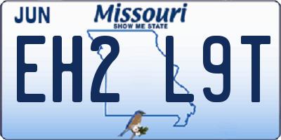 MO license plate EH2L9T