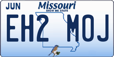 MO license plate EH2M0J