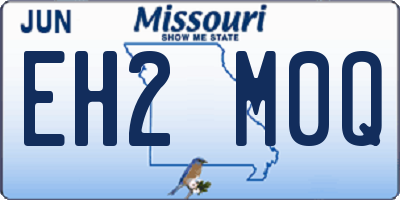 MO license plate EH2M0Q