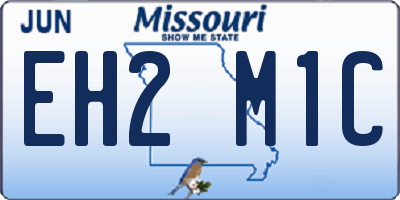 MO license plate EH2M1C