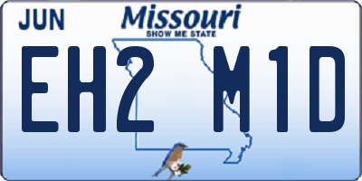 MO license plate EH2M1D