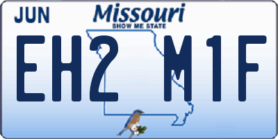 MO license plate EH2M1F