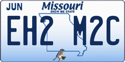 MO license plate EH2M2C