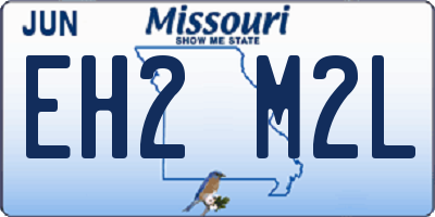 MO license plate EH2M2L