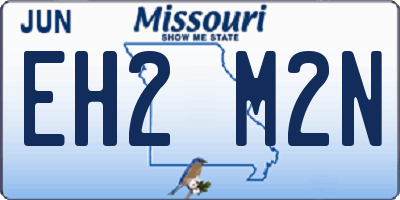 MO license plate EH2M2N