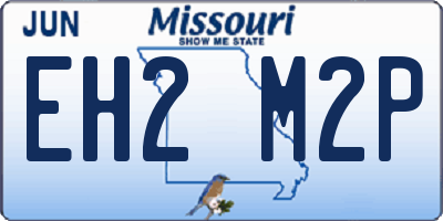 MO license plate EH2M2P