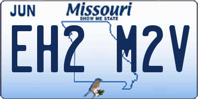 MO license plate EH2M2V