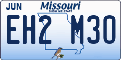 MO license plate EH2M3O