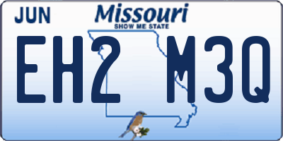 MO license plate EH2M3Q