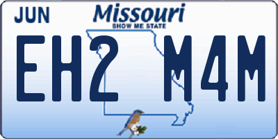 MO license plate EH2M4M