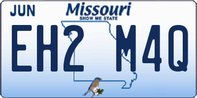 MO license plate EH2M4Q