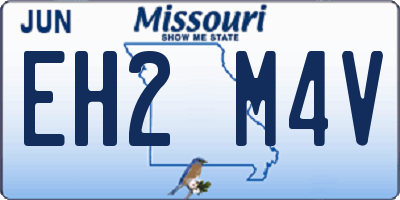 MO license plate EH2M4V