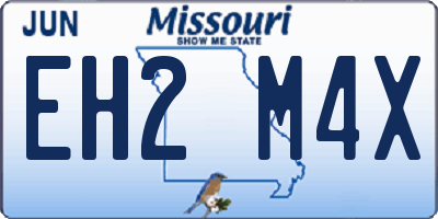 MO license plate EH2M4X