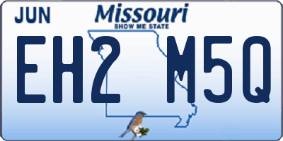 MO license plate EH2M5Q