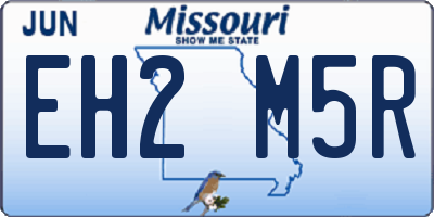 MO license plate EH2M5R