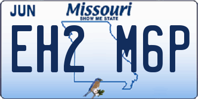 MO license plate EH2M6P