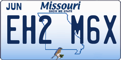 MO license plate EH2M6X