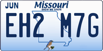 MO license plate EH2M7G