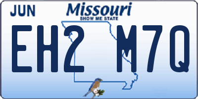 MO license plate EH2M7Q
