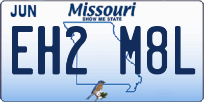 MO license plate EH2M8L