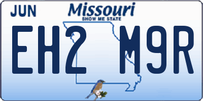 MO license plate EH2M9R