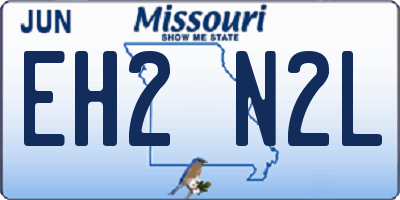 MO license plate EH2N2L