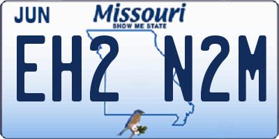 MO license plate EH2N2M