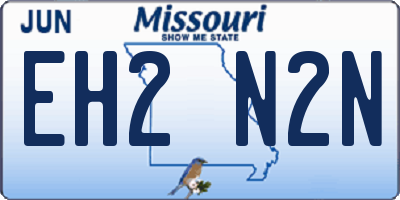 MO license plate EH2N2N