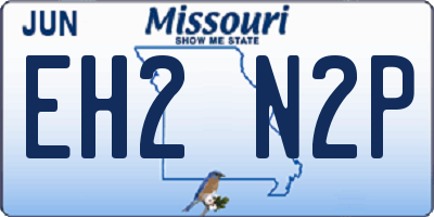 MO license plate EH2N2P