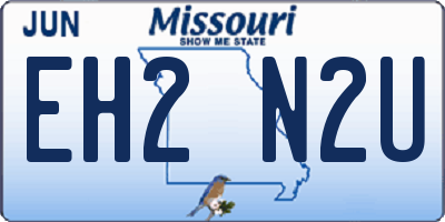 MO license plate EH2N2U