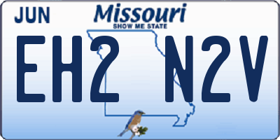 MO license plate EH2N2V