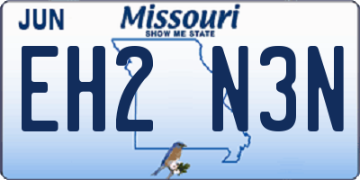 MO license plate EH2N3N
