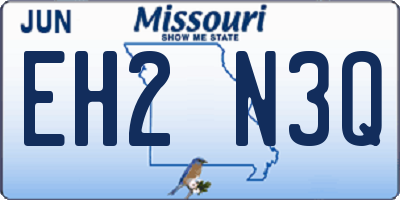 MO license plate EH2N3Q