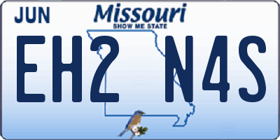MO license plate EH2N4S