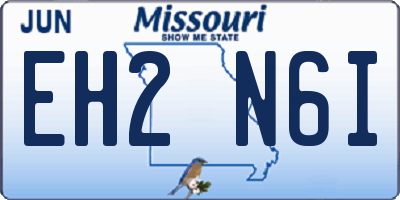 MO license plate EH2N6I